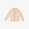 Kids Fendi Ready To Wear | Cardigan Aus Chenille In Rosa Und Creme