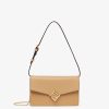 Damen Fendi Portemonnaies Mit Tragekette | Portemonnaie Aus Leder In Beige