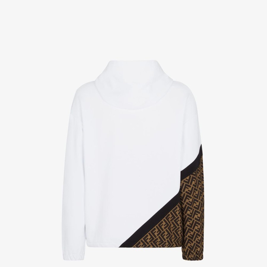 Herren Fendi Sweatshirts | Sweatshirt Aus Jersey In Weis