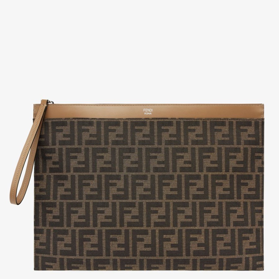 Herren Fendi Pochettes Und Handyhullen | Pochette Aus Ff-Jacquard