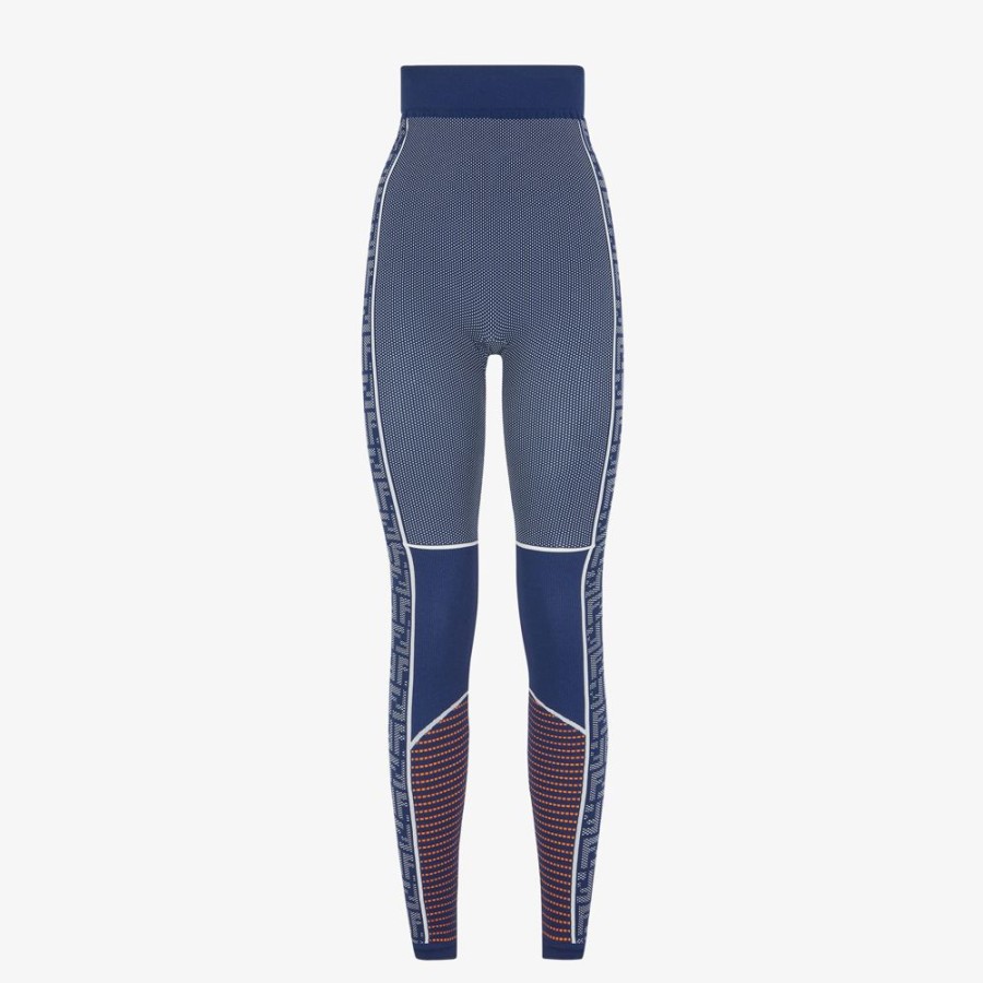 Damen Fendi Skiwear | Leggings Aus Seamless In Blau