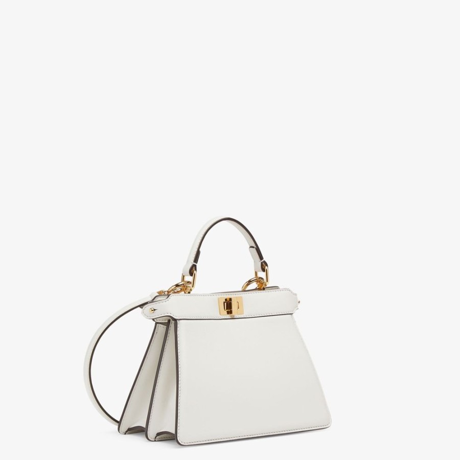 Damen Fendi Timeless | Gepolsterte Tasche Aus Nappaleder In Weis