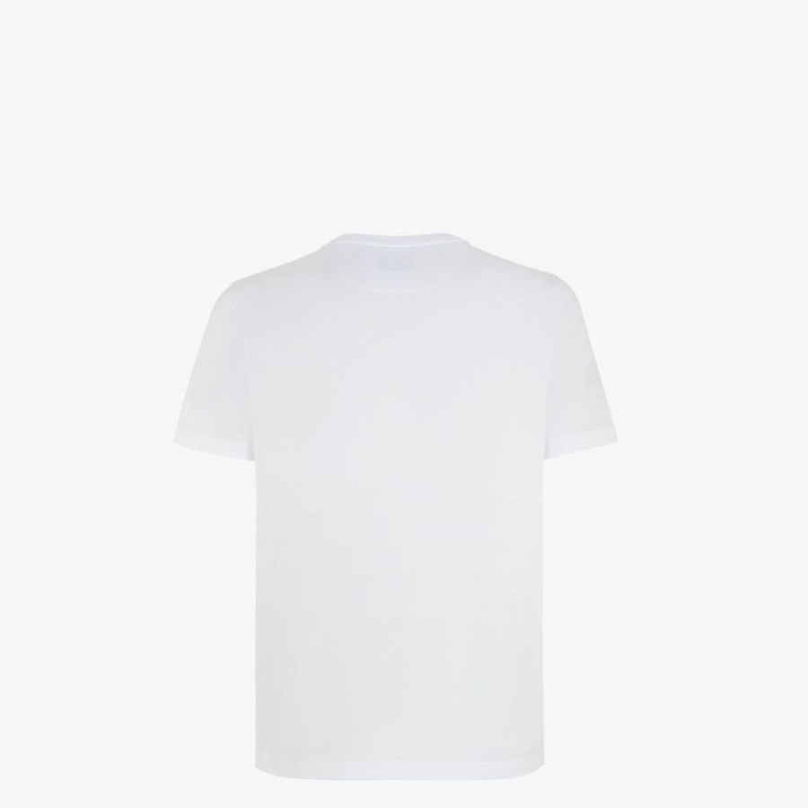 Herren Fendi T-Shirts Und Poloshirts | T-Shirt Aus Jersey In Weis