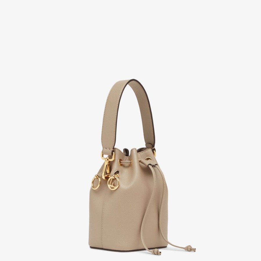 Damen Fendi Mini-Taschen | Mini-Tasche Aus Beigefarbenem Leder