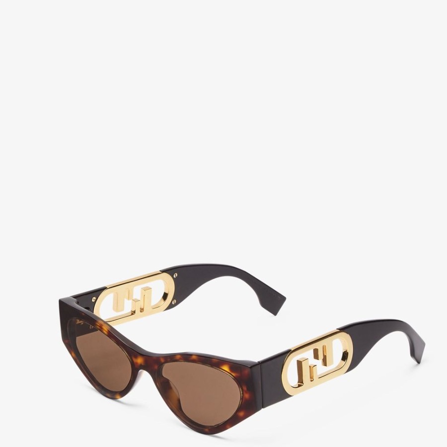 Damen Fendi Sonnenbrillen | Sonnenbrille Aus Acetat In Havannafarben