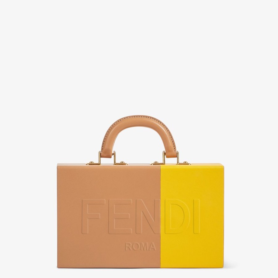 Home Decor & Lifestyle Fendi Lifestyle | Schachtel Mit Spielkarten Aus Zweifarbigem Nappaleder