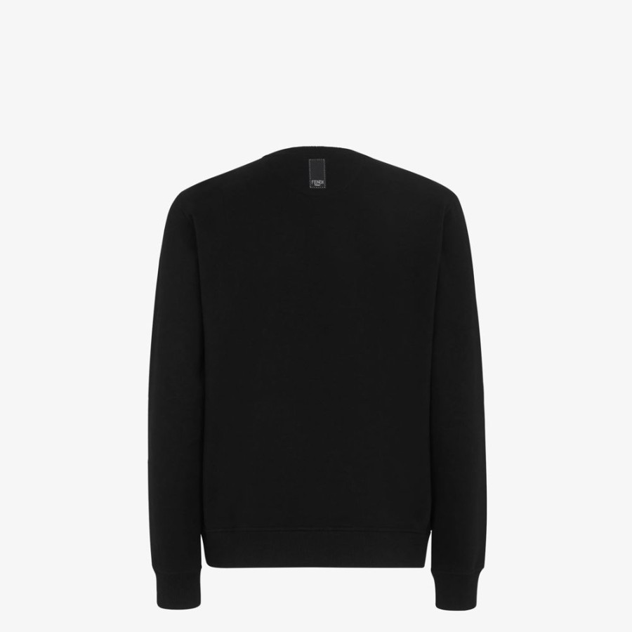 Herren Fendi Sweatshirts | Sweatshirt Aus Baumwolle In Schwarz