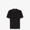 Herren Fendi T-Shirts Und Poloshirts | T-Shirt Aus Pikee In Schwarz