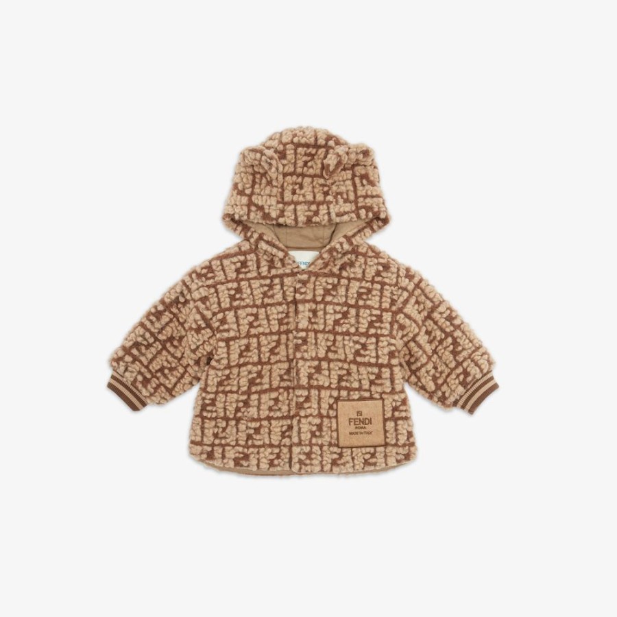 Kids Fendi Baby Madchen | Baby-Jacke Aus Wolle Mit Logo