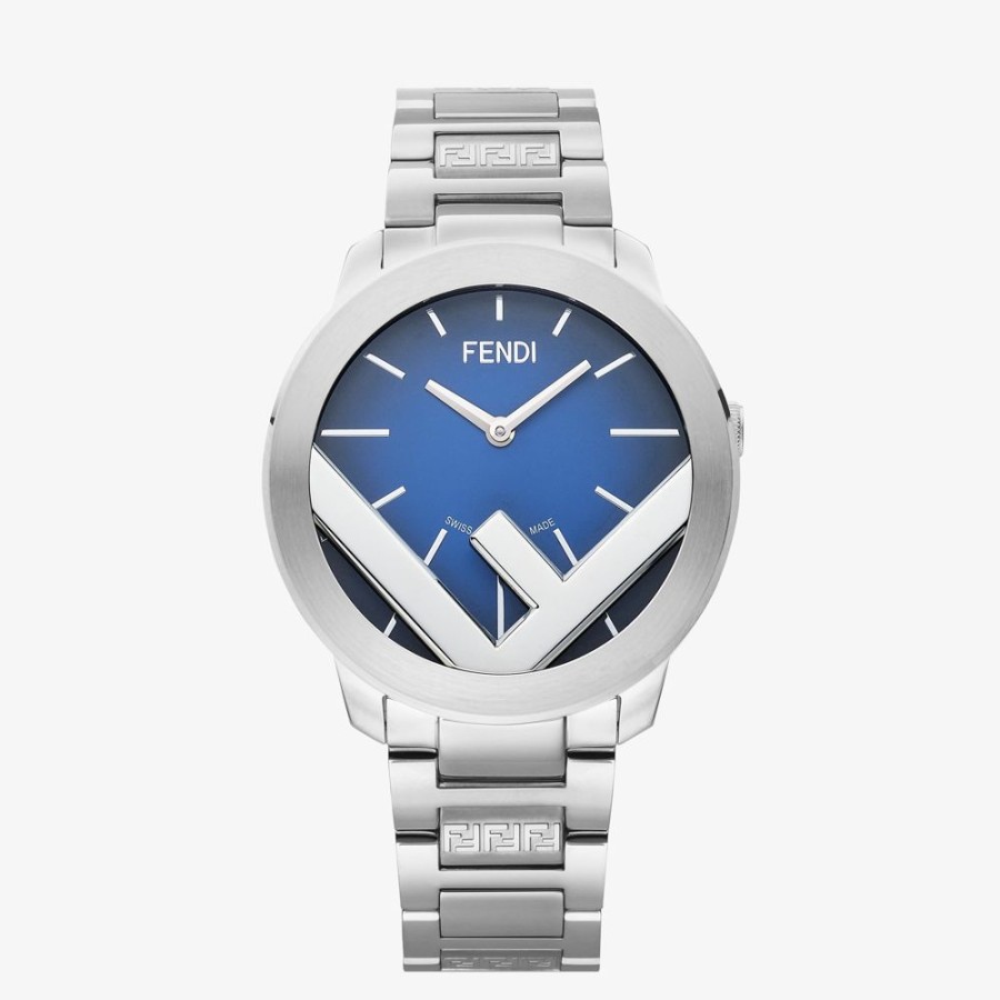 Herren Fendi Uhren | Runde Uhr 41 Mm Mit F Is Fendi-Logo